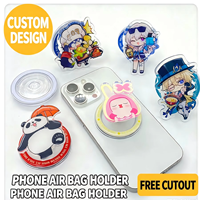 Support de téléphone magnétique rotatif en gros, style dessin animé, rétractable, universel, pour bureau, ornement de style Ins pour filles