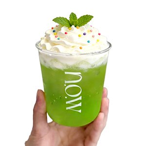 Custom logo High Quality 12oz 16oz 20oz Boba Bubble Milk Tea <b>Cup</b> U Shape Clear <b>Plastic</b> Pet Cold Coffee Pet <b>Plastic</b> <b>Cup</b> with Lid - Product Image 1