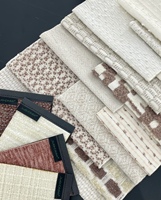 Tissu d'ameublement texturé de luxe, tissu pour rideaux et coussins, accessoires de décoration intérieure, personnalisation en gros