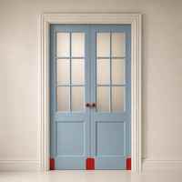 Porte intérieure en bois massif de caoutchouc, style français, panneau vertical blanc, pour chambre à coucher, villa, portes d'entrée principales modernes en bois