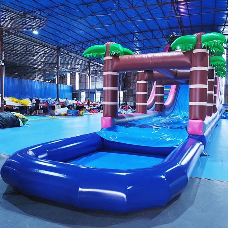 Inflatable PVC Water Slide with Palm Tree Design for Kids & Adults ...