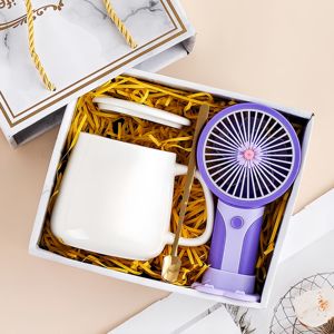 도매 어린이 생일 선풍기 머그컵 선물 세트, 결혼식 답례품, 판촉물, 감사 선물용 기프트 박스 - Product Image 4