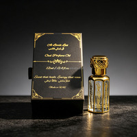 Emballage de luxe personnalisé avec logo pour flacon d'huile de parfum arabe Oud Attar 12ml 6ml 3ml, coffret cadeau pour Oud Attar