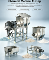Mélangeur vertical industriel pour poudres, machine de mélange de granulés en acier inoxydable pour le mélange de matières premières alimentaires, chimiques et plastiques