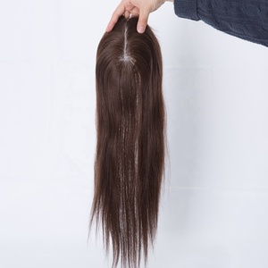 วิก0.11ลูกไม้ด้านหน้าสำหรับผู้หญิงผมแท้เรมี่ยุโรปสีน้ำตาล - Product Image 4