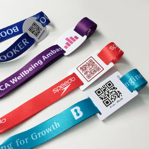 Wholesale Customized Branded Logo Wrist Band Wristband <strong>Adjustable</strong> One Time Use Festival Event Woven Wristband <strong>Bracelet</strong> - Product Image 6