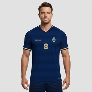 HOSTARON süblimasyon özel siyah beyaz kısa kollu erkek futbol forması yetişkin futbol Culb Jersey işlemeli Logo ile Set - Product Image 1