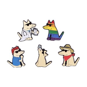 Broche en émail <span class=keywords><strong>et</strong></span> métal pour revers, motif Club Canin Adorable, thèmes Docteur, Cowboy, Rosie, Café, Fierté, <span class=keywords><strong>Berger</strong></span> <span class=keywords><strong>Allemand</strong></span>, Badge Animalier, Cadeau, Vente en gros - Product Image 1