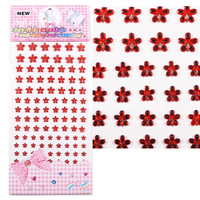 Autocollants en gros de fleurs brillantes avec pierres précieuses, autocollants de fleurs en strass acrylique auto-adhésifs pour scrapbooking, décoration de visage et d'ongles