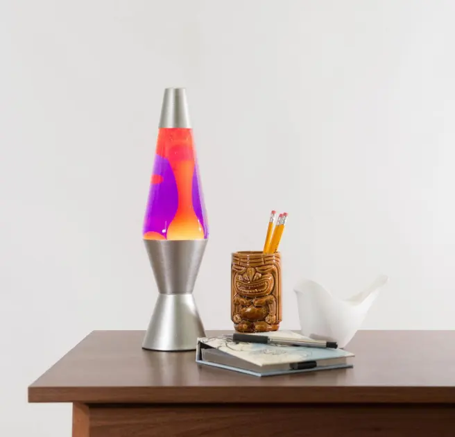 2023 Popular Yellow Purple Novelty Table Lamp Wax Lava Motion Mini Lava Lamp