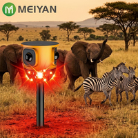 Répulsif solaire 360° en ABS robuste avec détecteur de mouvement, alarme sonore (coups de feu et aboiements de chien) et lampe d'avertissement – Vente en gros