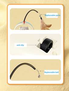 Jouet pour chat interactif intelligent à LED rotatif à 360 degrés, jouet pour chat automatique, fabriqué en matériau de qualité - Product Image 6