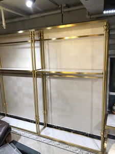 Boetiek Kinderkledingwinkel Verstelbare Gouden Kledingrek Voor Showroom Luxe - Product Image 6