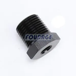 Aluminum Hex Reducing Bushing Adaptor Straight Male NPT to Female NPT Oil Fuel Fitting Hollow Reducer
