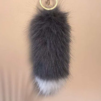 CPC Wholes Porte-clés personnalisable en peluche longue et colorée, en forme de queue de renard simulée, lestée, 15 cm