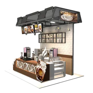 Shop Store Design Customized Unique Style Commercial Store Furniture Decoration Coffee Shop Counter Design