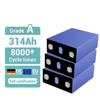 Sel Baterai Lithium LiFePO4 3.2V Grade A+ DS 314Ah, Kapasitas Tinggi, 8000 Siklus, Dapat Diisi Ulang, Garansi 5 Tahun, -20C hingga 60C