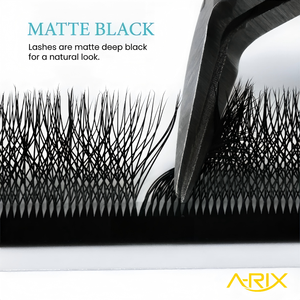 Extensiones de Pestañas A-RIX Profesionales 3D en Forma de W, Pestañas Clover, Color Negro Mate Suave, Extensiones de Pestañas Individuales de Volumen, Venta al Por Mayor - Product Image 6