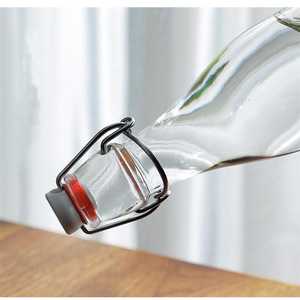 Logo personnalisable Pratique En Acier Inoxydable Fil Scellé Anti-Fuite <span class=keywords><strong>Bouteille</strong></span> En Verre Swing Top Couvercle Boissons Aliments Huiles Usage <span class=keywords><strong>Cuisine</strong></span> - Product Image 6