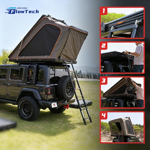 Automatic Quick <b>Opening</b> Rooftop Tent Hard Shell Aluminum Alloy Pop <b>Up</b> Car Roof Tent for SUV Truck Waterproof Camping - Product Image 5