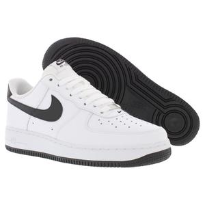 Chaussures unisexes Nike Air Force 1 '07 en cuir blanc noir style basketball - Product Image 4