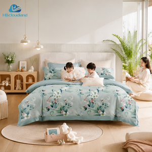 Ropa de Cama Cloudland con Certificación OEKO-TEX, Auditada por BSCI, 300 Hilos, Estampado Vegetal, Alta Densidad, Transpirable, Ecológica, Premium, 100% Algodón - Product Image 1