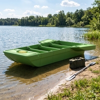 Bateau Pliant Modulaire 2 à 4 Personnes avec Chambres Flottantes en LDPE pour Toit de Voiture, Épaissies et Renforcées, Écologiques et Recyclables, Grandes Dimensions pour Équipement de Pêche