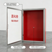Armoire à hydrant en acier inoxydable SUS304 1000x700x240mm avec porte verrouillable pour rangement de tuyaux d'incendie pour hôtels et commerces
