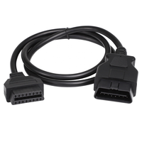 Cable de Extensión de Conector OBD II Personalizado de 16 Pines Macho y Hembra J1962 para Automóvil