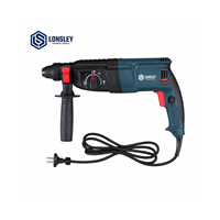 Marteau perforateur électrique LONSLEY, marteau rotatif de qualité industrielle, durable, pour la maçonnerie, le béton, le perçage des murs en briques, alimenté par une source d'alimentation
