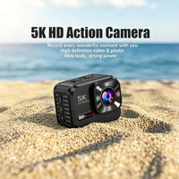 Caméra d'action ultra HD, résolution réelle 5K, grand angle 160°, stabilisation électronique de l'image (EIS), mini caméra portable, caméra de drone étanche 4K