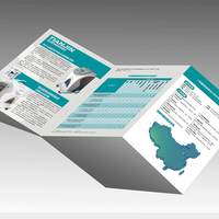 Dossiers A5/A6 personnalisés imprimés, gaufrés, laminés mats et recyclables pour la publicité des petites entreprises, boîtes en papier à prix d'usine