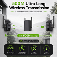 Sistem Kamera Keamanan Tenaga Surya Ubox 1-ke-2 4MP Penglihatan Malam Berwarna Penuh Dual-Band 5G WiFi Set Kamera Nirkabel Tenaga Surya