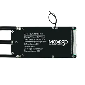 Maxkgo LiFePO4 pin 23S 120A BMS 18650 BMS giá mạch với khóa cáp sắp xếp