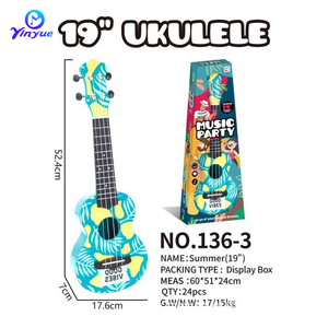 Ukelele para niños, juguete musical de 19 pulgadas para principiantes, estudiantes, niños, niñas, juguete unisex, instrumento de guitarra - Product Image 3