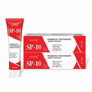 Pasta Dental Blanqueadora Probiótica Mejorada Cotelg SP10, Elimina Manchas, Aliento Fresco, Etiqueta en Inglés, 120g para Adultos, Uso Doméstico - Product Image 6