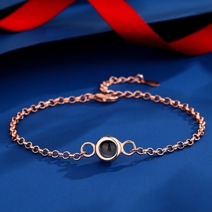 Thép không gỉ tối giản của phụ nữ chiếu Vòng đeo tay với Tùy chỉnh hình ảnh bộ nhớ-quà tặng cho bạn gái mẹ người bạn - Product Image 6