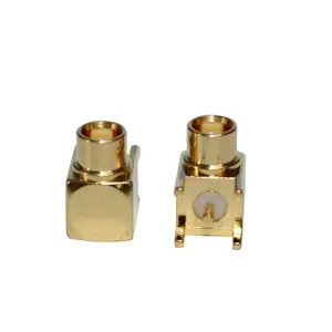 MCX-KWE RF Connector 90 Degree Gold-plated Elbow Female MCX PCB Board Coaxial Connector