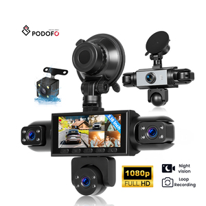 Caméra de tableau de bord PODOFO 3,16 pouces 1080P avec <span class=keywords><strong>5</strong></span> objectifs haute définition, vision nocturne, enregistrement en boucle, vente en gros OEM/ODM - Product Image 1