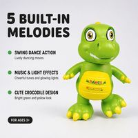 Jouet musical crocodile dansant avec son, idéal pour les tout-petits garçons et filles – Cadeau parfait