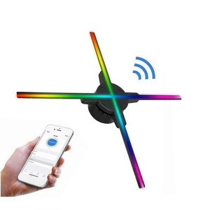 Quạt ba chiều kích thước lớn 100cm với sợi HDMI thời gian thực LED hiển thị ba chiều máy chiếu quảng cáo thiết bị hiển thị - Product Image 1