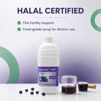 Selai Blueberry Bersertifikat Halal Rasa Asli untuk Bahan Koktail dan Minuman Dingin