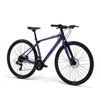 Vélo de gravier SpiritX R100 700C à guidon plat, 24 vitesses, en alliage d'aluminium, avec axe traversant et freins à disque hydrauliques, capacité de charge de 150 kg