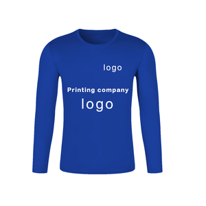 Divise da Lavoro a Maniche Lunghe da Uomo all'Ingrosso, Maglie Traspiranti ad Asciugatura Rapida Cross-Border per Gruppi, Tinta Unita con Logo Stampato - Product Image 1