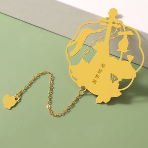 Segnalibri Tradizionali in Metallo Personalizzabili con Incisione a Colori, Stile Antico, Souvenir Ecologici, Stile Cinese Classico, Scatola Regalo Traforata - Product Image 6