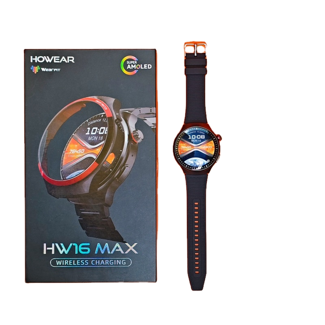 2026 New Arrival HW16 Max Smart Watch Unisex Business Sports Android NFC Function Compass Sleep Tracker IP67 Waterproof 3 Straps