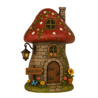 Décoration de champignon en résine peinte à la main personnalisable pour jardin extérieur pelouse maison solaire conte de fées maison Art modèle à motifs
