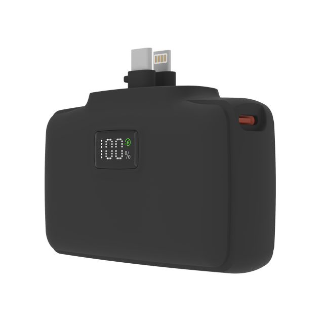 Docking Style Portable 10000mAh Power Bank Fast Charging with Built-in Folding Charging Plug & Kickstand