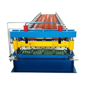 840 automatic 5 rib glazed metal tile making pressing panel ibr roll former forming machine for ppgi roof