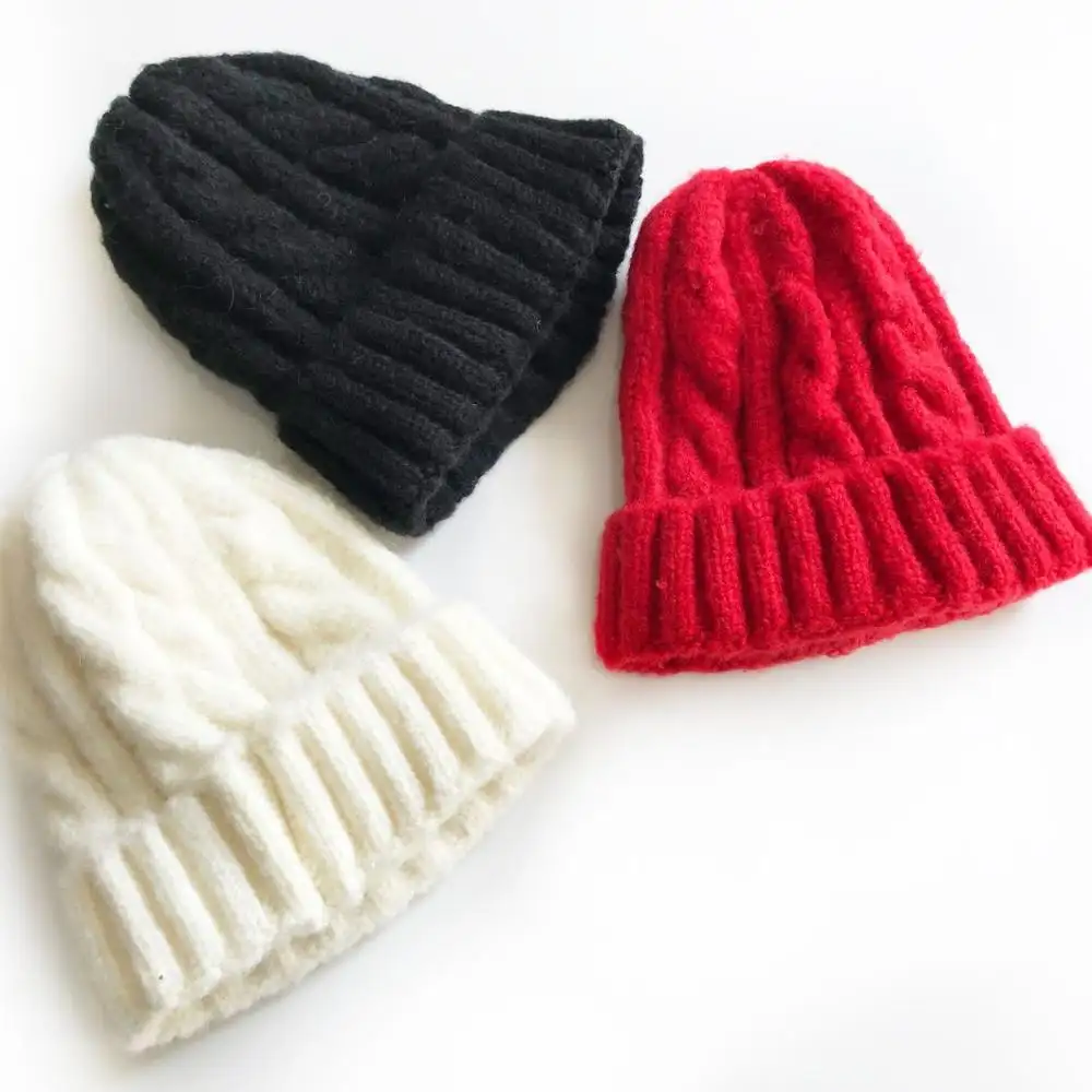 Winter Hats Men Knitted Men Women Winter Warm Ear Cap Wholesale Wool Beanie Hat